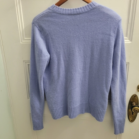 Autumn Cashmere 100% 2 ply Cashmere Lavender Crewneck Sweater - Picture 5 of 7